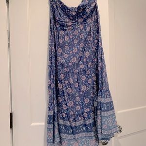 J Crew block printed strapless dress